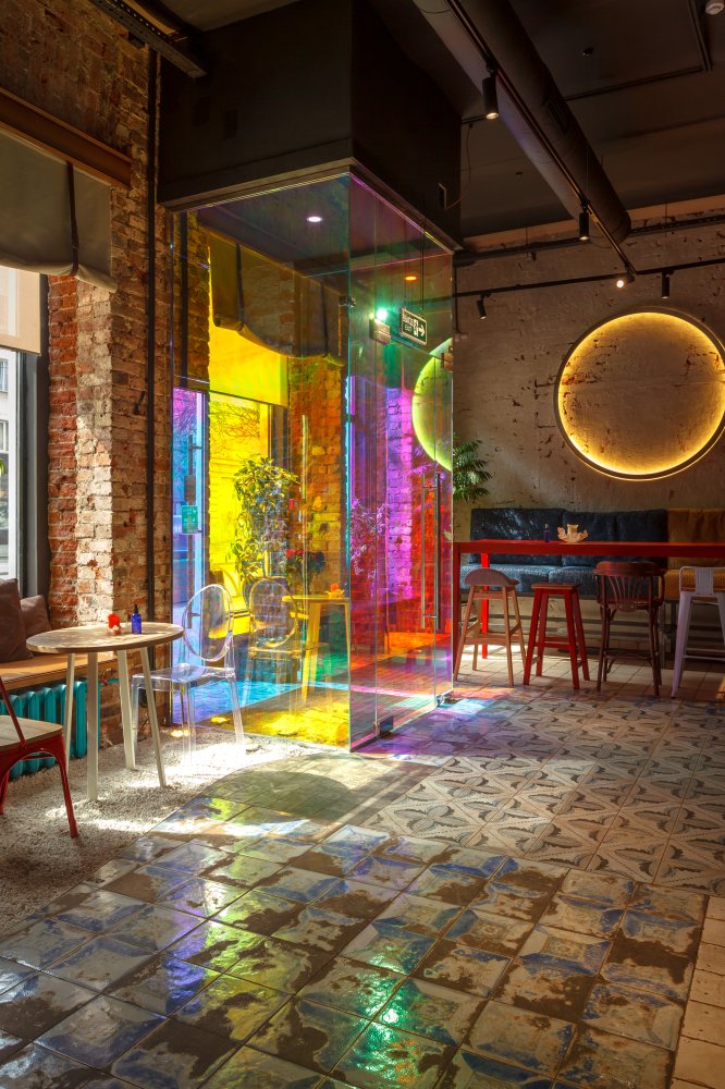 Декоративные стеклянные перегородки